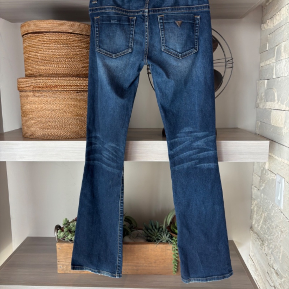 Guess Daredevil Low-Rise Boot Cut Blue Jeans- size 28 - Picture 3 of 6